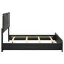  Coaster Furniture Cavelle 223661F 51-inch Upholstered Full Panel Bed - Black IMAGE 5