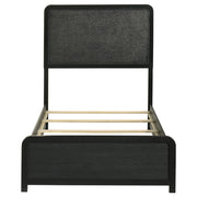  Coaster Furniture Cavelle 223661T 51-inch Upholstered Twin Panel Bed - Black IMAGE 7