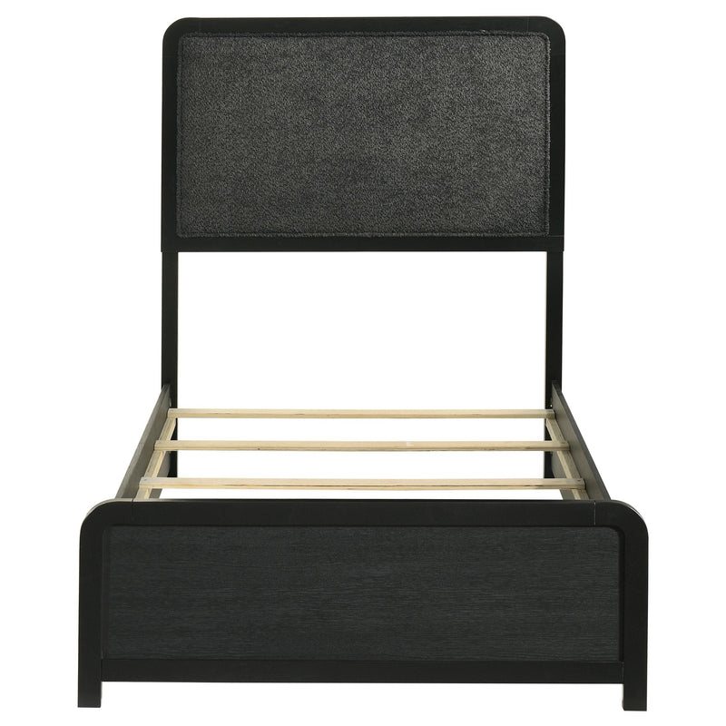  Coaster Furniture Cavelle 223661T 51-inch Upholstered Twin Panel Bed - Black IMAGE 7