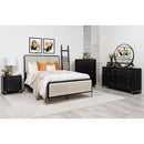  Coaster Furniture Arini 224331KECRM 56-inch Eastern King Panel Bed - Cream/Black IMAGE 6