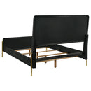  Coaster Furniture Arini 224331KWCRM 56-inch California King Panel Bed - Cream/Black IMAGE 3