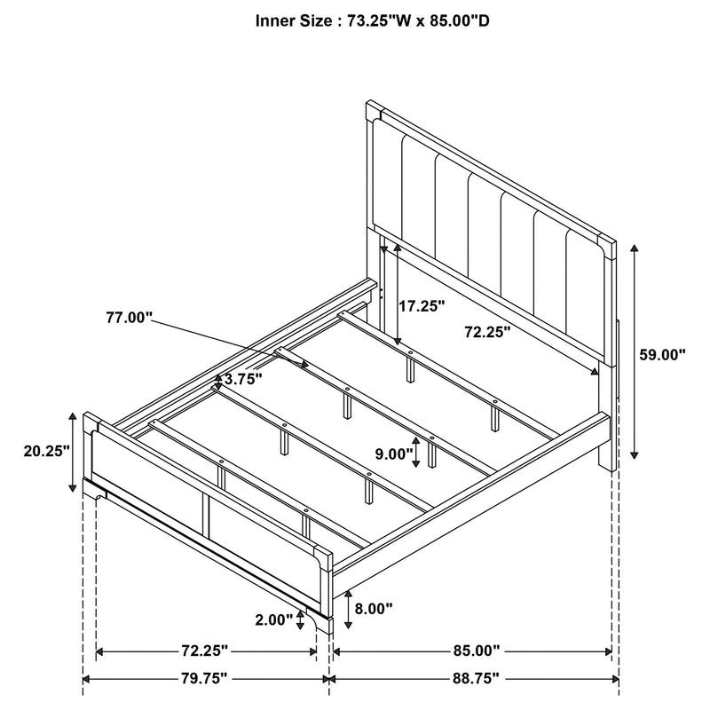  Coaster Furniture Gran 224930KW Park 59-inch California King Panel Bed - Dark Cocoa IMAGE 9