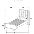  Coaster Furniture Robyn 225091T Wood Twin Platform Bed - Light Ash IMAGE 12