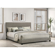  Coaster Furniture Dorian 300851KE Fabric Upholstered Eastern King Panel Bed - Taupe IMAGE 2