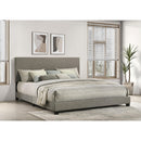  Coaster Furniture Dorian 300851KE Fabric Upholstered Eastern King Panel Bed - Taupe IMAGE 2