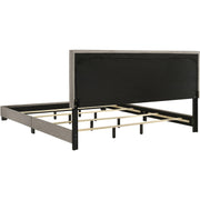  Coaster Furniture Dorian 300851KE Fabric Upholstered Eastern King Panel Bed - Taupe IMAGE 5
