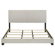  Coaster Furniture Dorian 300852KE Fabric Upholstered Eastern King Panel Bed - Cream IMAGE 5