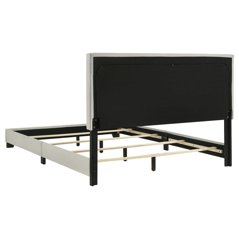  Coaster Furniture Dorian 300852Q Fabric Upholstered Queen Panel Bed - Cream IMAGE 2