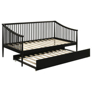  Coaster Furniture Delgado 310027 Windsor Twin Wood Daybed with Trundle - Black IMAGE 4