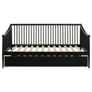  Coaster Furniture Delgado 310027 Windsor Twin Wood Daybed with Trundle - Black IMAGE 5