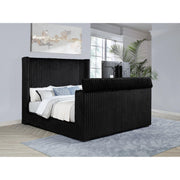  Coaster Furniture Centergrove 315945KE Upholstered Eastern King Wingback TV Bed - Black IMAGE 8