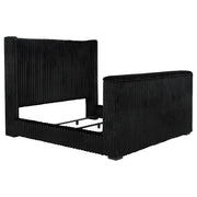  Coaster Furniture Centergrove 315945KW Upholstered California King Wingback TV Bed - Black IMAGE 1