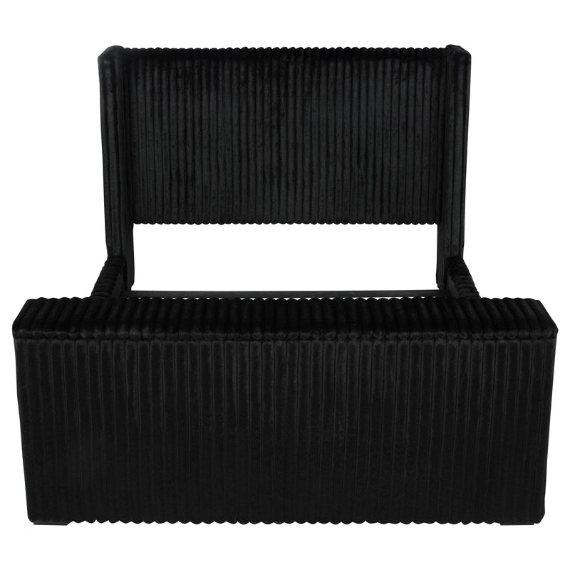 Coaster Furniture Centergrove 315945KW Upholstered California King Wingback TV Bed - Black IMAGE 5