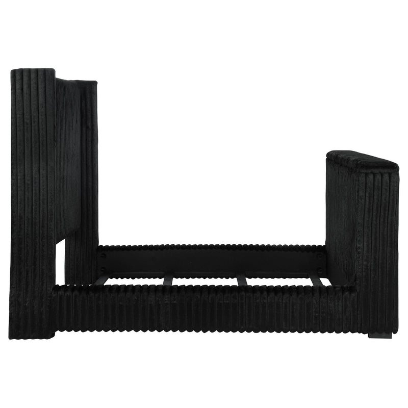  Coaster Furniture Centergrove 315945Q Upholstered Queen Wingback TV Bed - Black IMAGE 11