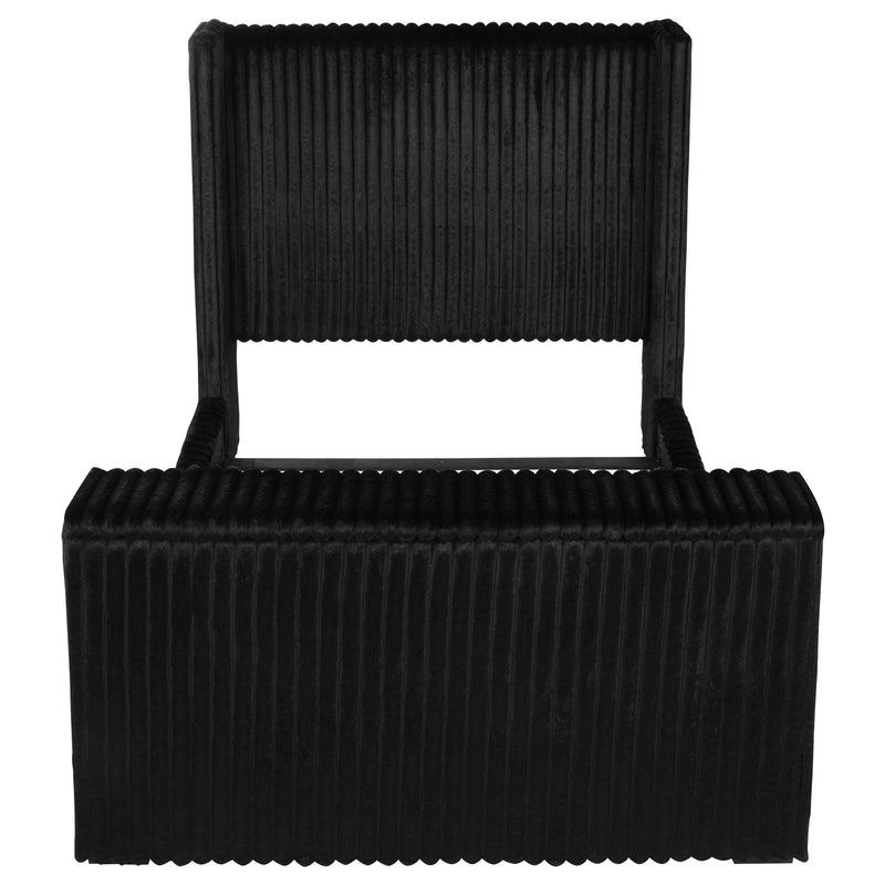  Coaster Furniture Centergrove 315945Q Upholstered Queen Wingback TV Bed - Black IMAGE 5