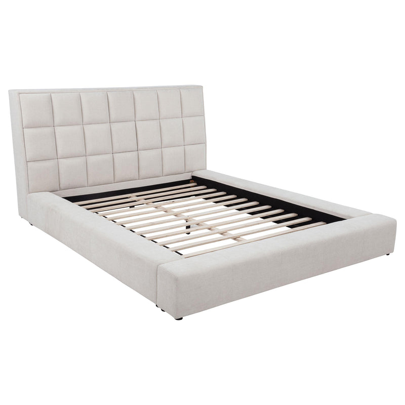  Coaster Furniture Dreux 315948CRMKW Upholstered California King Panel Platform Bed - Cream IMAGE 2