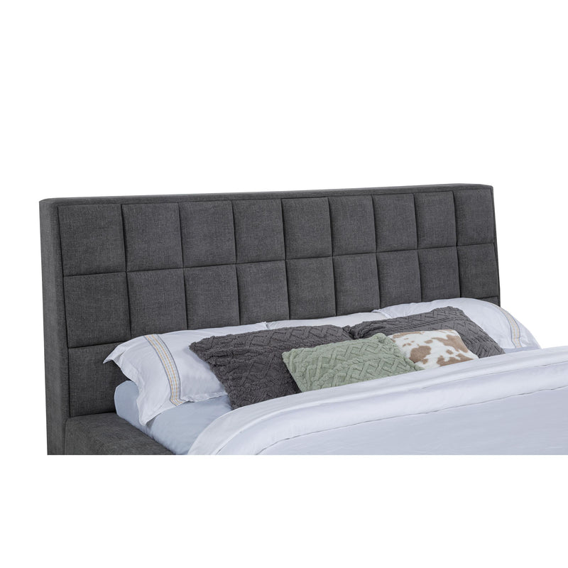  Coaster Furniture Dreux 315948GRYKE Upholstered Eastern King Panel Platform Bed - Grey IMAGE 3