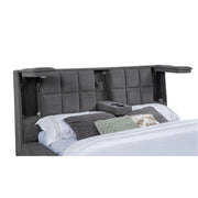  Coaster Furniture Dreux 315948GRYKE Upholstered Eastern King Panel Platform Bed - Grey IMAGE 4