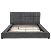  Coaster Furniture Dreux 315948GRYKE Upholstered Eastern King Panel Platform Bed - Grey IMAGE 5