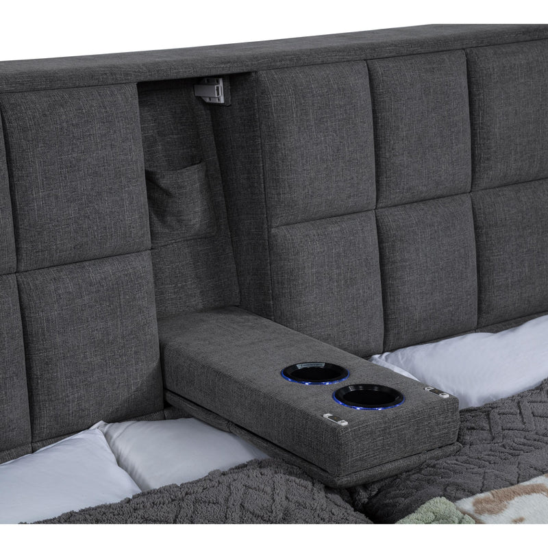  Coaster Furniture Dreux 315948GRYQ Upholstered Queen Panel Platform Bed - Grey IMAGE 12