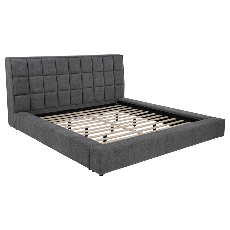  Coaster Furniture Dreux 315948GRYQ Upholstered Queen Panel Platform Bed - Grey IMAGE 2