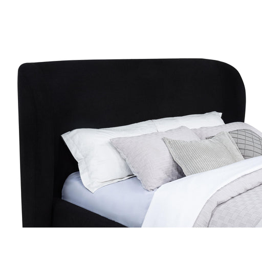  Coaster Furniture Blaire 315967BLKQ Upholstered Queen Wingback Platform Bed - Black IMAGE 2