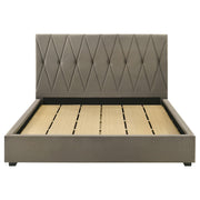  Coaster Furniture Delsea 315975KE Upholstered Eastern King Platform Bed - Light Brown IMAGE 4