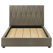  Coaster Furniture Delsea 315975Q Upholstered Queen Panel Platform Bed - Light Brown IMAGE 5