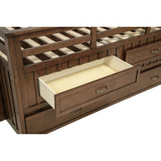  Coaster Furniture Carlsbad 400716T Wood Twin Captains Bed With Trundle - Medium Brown IMAGE 7