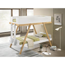  Coaster Furniture Frankie 460570T-SM Twin Over Twin Bunk Bed with 7-inch Mattresses - White IMAGE 2