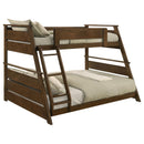  Coaster Furniture Holden 460593 Wood Veneer Twin Over Full Bunk Bed - Walnut IMAGE 10