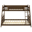  Coaster Furniture Holden 460593 Wood Veneer Twin Over Full Bunk Bed - Walnut IMAGE 9