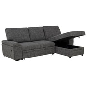  Coaster Furniture Demko 500355 Sleeper Sectional Sofa with Speaker and Storage Chaise - Granite IMAGE 12