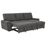  Coaster Furniture Demko 500355 Sleeper Sectional Sofa with Speaker and Storage Chaise - Granite IMAGE 14