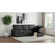  Coaster Furniture Demko 500355 Sleeper Sectional Sofa with Speaker and Storage Chaise - Granite IMAGE 6