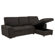  Coaster Furniture Demko 500356 Sleeper Sectional Sofa with Speaker and Storage Chaise - Brown IMAGE 19