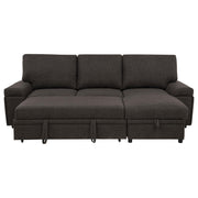  Coaster Furniture Demko 500356 Sleeper Sectional Sofa with Speaker and Storage Chaise - Brown IMAGE 8