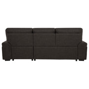  Coaster Furniture Demko 500356 Sleeper Sectional Sofa with Speaker and Storage Chaise - Brown IMAGE 9