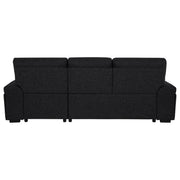  Coaster Furniture Demko 500357 Sleeper Sectional Sofa with Speaker and Storage Chaise - Black IMAGE 10