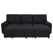  Coaster Furniture Demko 500357 Sleeper Sectional Sofa with Speaker and Storage Chaise - Black IMAGE 11