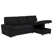  Coaster Furniture Demko 500357 Sleeper Sectional Sofa with Speaker and Storage Chaise - Black IMAGE 12