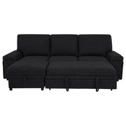  Coaster Furniture Demko 500357 Sleeper Sectional Sofa with Speaker and Storage Chaise - Black IMAGE 17