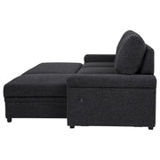  Coaster Furniture Demko 500357 Sleeper Sectional Sofa with Speaker and Storage Chaise - Black IMAGE 7