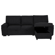  Coaster Furniture Demko 500357 Sleeper Sectional Sofa with Speaker and Storage Chaise - Black IMAGE 8