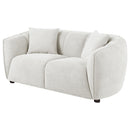  Coaster Furniture Aleisha 503065 Fabric Upholstered Loveseat - Sand IMAGE 1