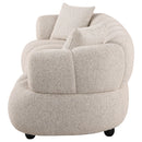  Coaster Furniture Whitney 503721 Contemporary Channel Tufted Woven Fabric Upholstered Sofa IMAGE 9
