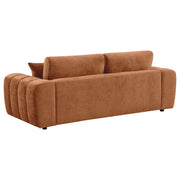 Coaster Furniture Burnett 504951 Chenille Upholstered Wide Arm Sofa - Burnt Orange IMAGE 5