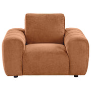  Coaster Furniture Burnett 504953 Chenille Upholstered Accent Chair - Burnt Orange IMAGE 5