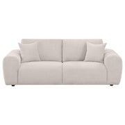  Coaster Furniture Burnett 504955 Chenille Upholstered Wide Arm Sofa - Ivory IMAGE 8