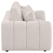  Coaster Furniture Burnett 504956 Chenille Upholstered Wide Arm Loveseat - Ivory IMAGE 12